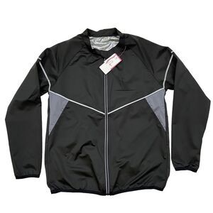New With Tags Lazawg brand Thermal Black‎ Lightweight Running Jacket Large